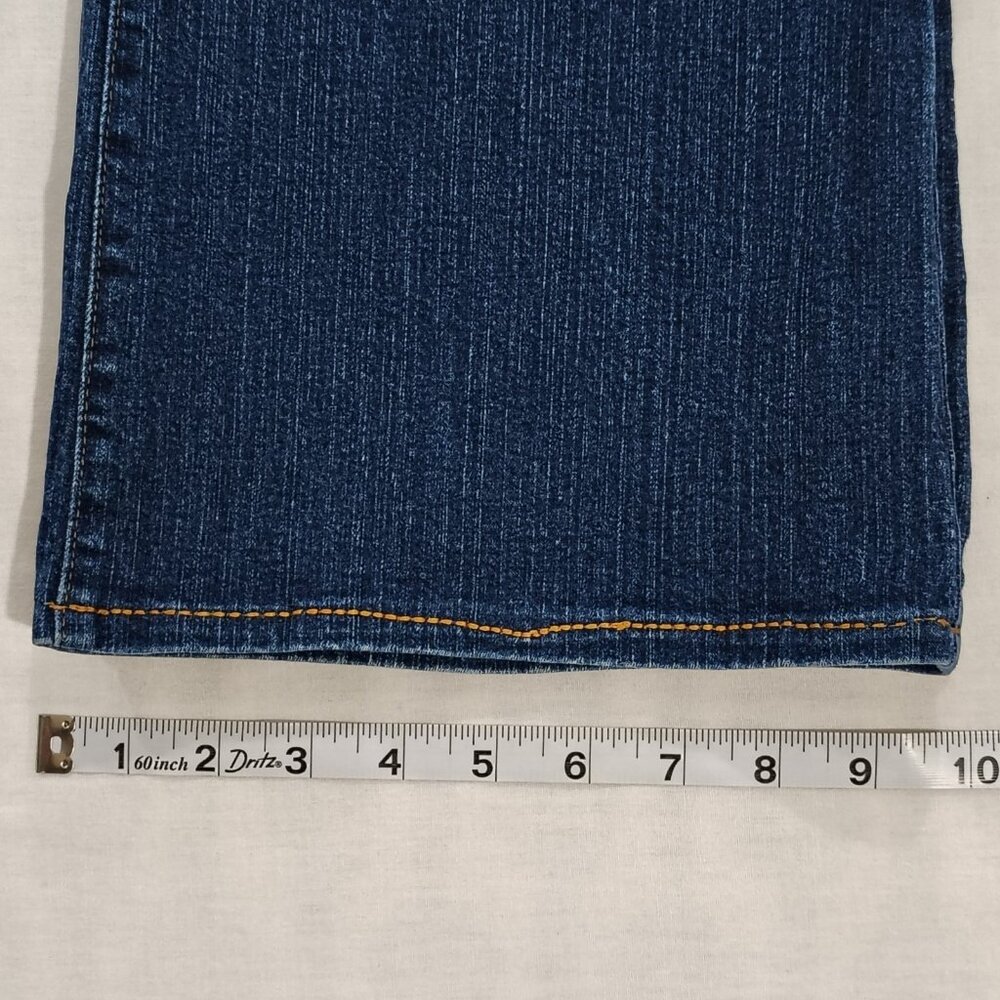 NYDJ Tummy Tuck Jeans Womens Size 12 High Rise Boot Cut USA Stretch Denim Blue - Picture 12 of 16